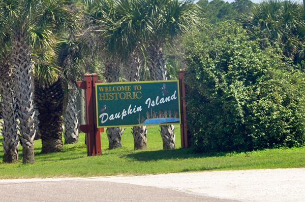 Dauphin Island sign